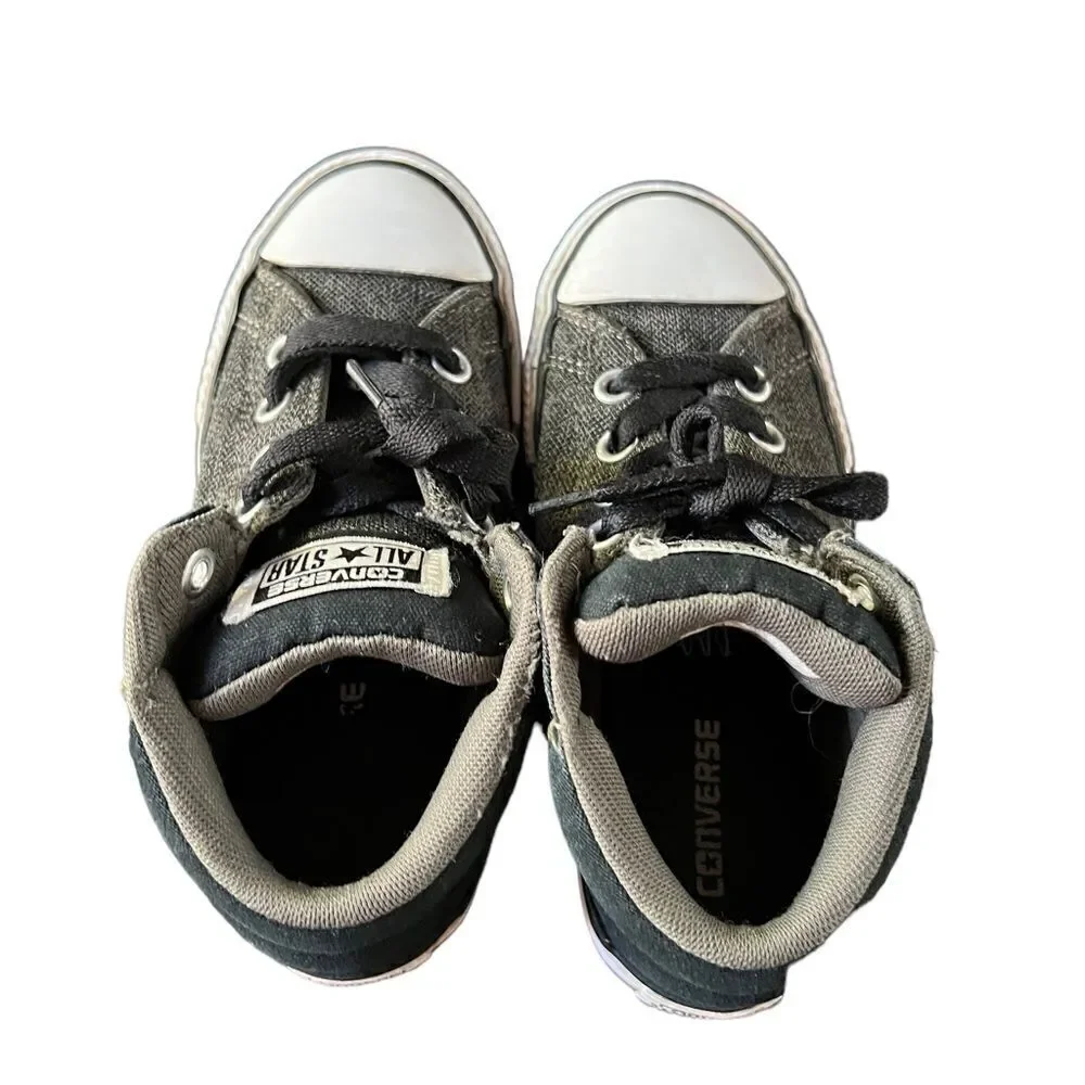Converse All Stars high top black and gray lace up‎ sneakers size 13